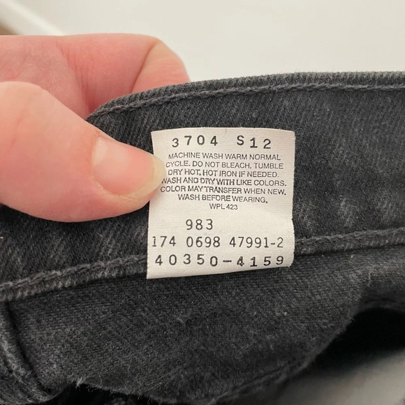 Vintage Orange Tab Levi's Jeans 90's Straight Leg Denim Black - Picture 8 of 9